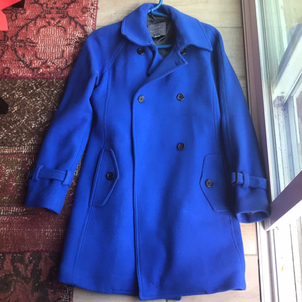 J. Crew Blue Double-Breasted Coat
